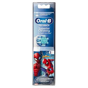 Насадка для електричної зубної щітки Oral B Pro Kids 3+ Spiderman 2 шт. - Фото 1