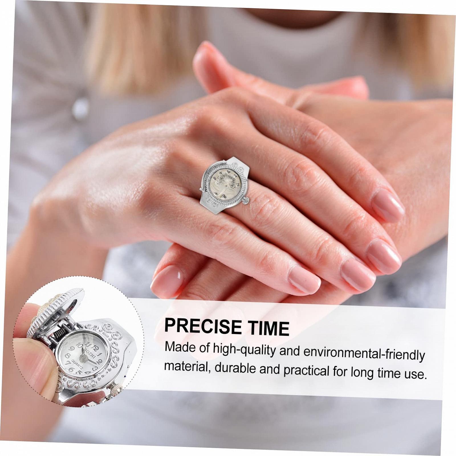 Кольцо-часы Beaupretty кварцевые мужские цинковый сплав красный, фото №9