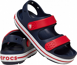 Сандалии CROCS Crocband Cruiser Sandal T Sdt 209424-4OT Темно-синий/Varsity Red, размер 28 synthetic.ua - Фото 1