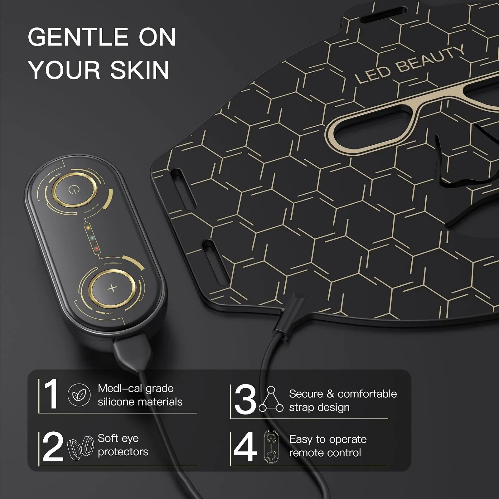 LED Маска для лица IBORRIA с красным светом, LED светотерапия для лица и кожи, 3 цвета с ближним инфракрасным светом, фото №4 LED Маска для лица IBORRIA с красным светом, LED светотерапия для лица и кожи, 3 цвета с ближним инфракрасным светом, фото №4