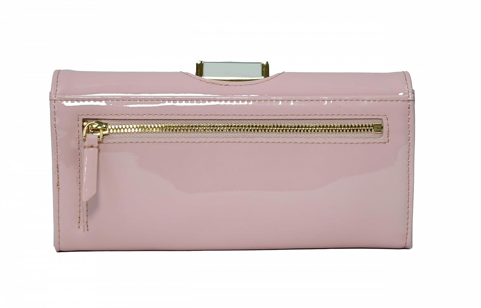 Кошелек Ted Baker Bitaas Большой Pompom Матовый Кожа Патентная Бледно-розовый Роза Классический, фото №4