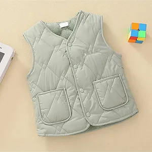 Жилет стьобаний дитячий однотонний synthetic.ua - Фото 1