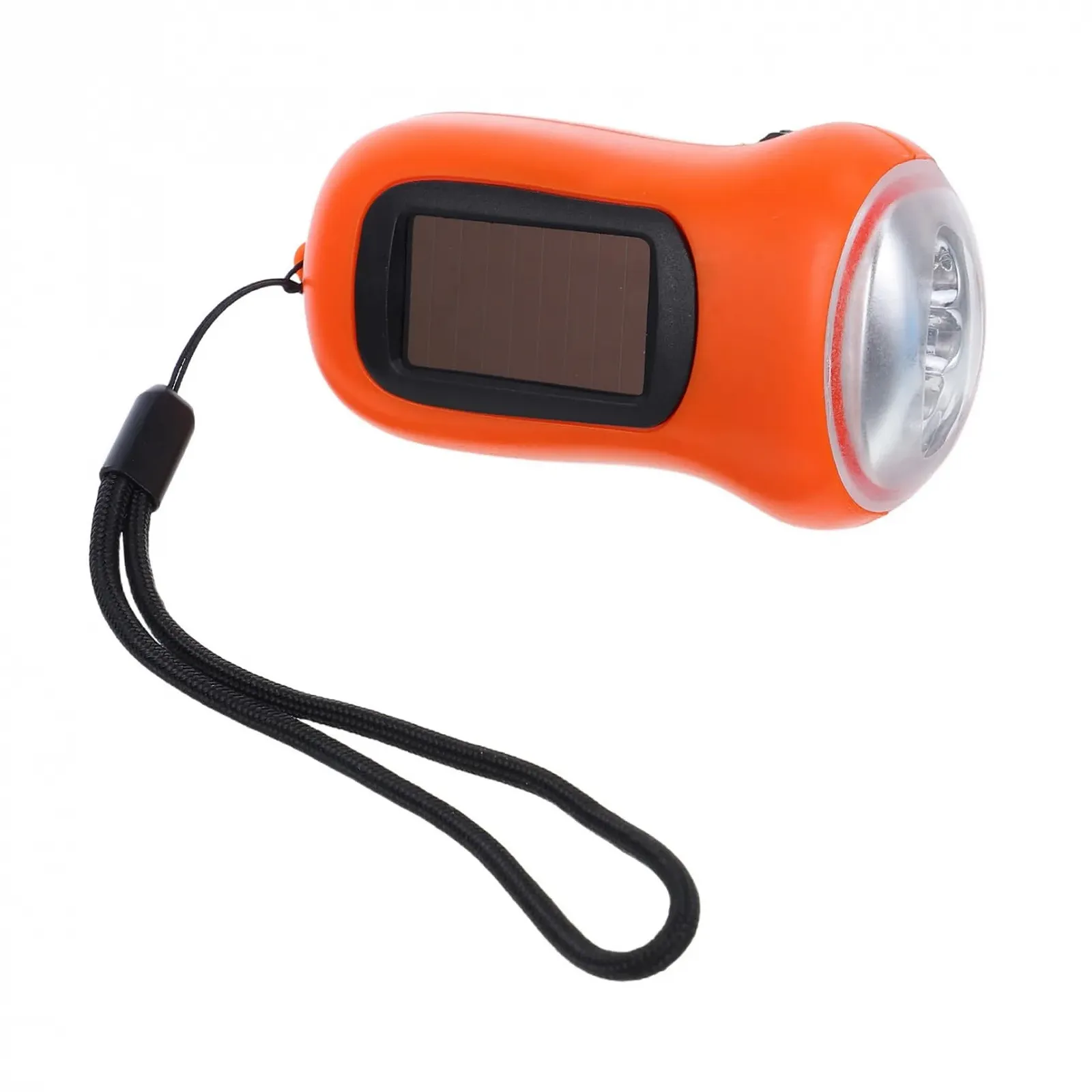 Ліхтар ручний з сонячною зарядкою, помаранчевий, фото №1