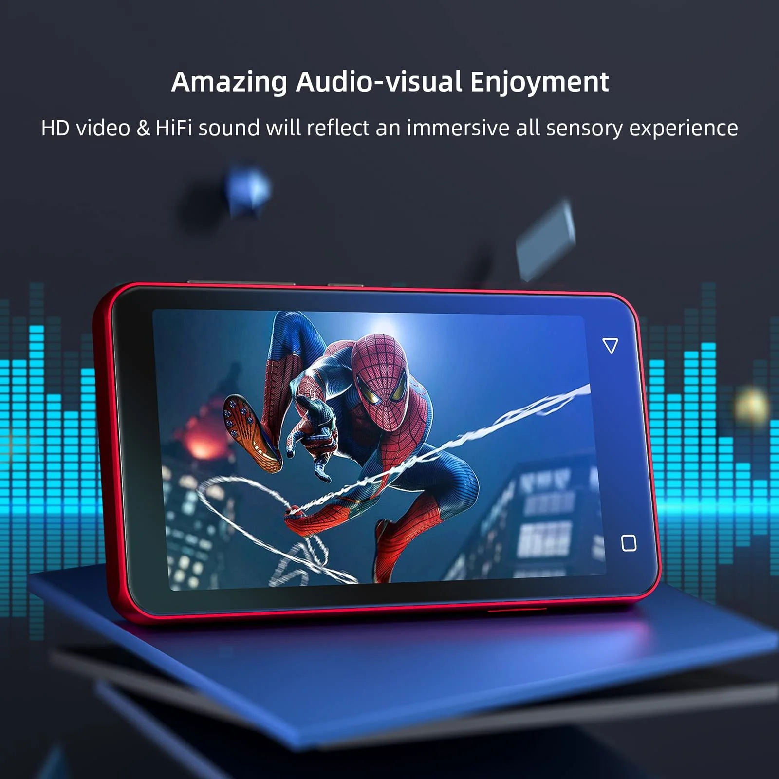 MP4 MP3 Плеер INNIOASIS G1 с Bluetooth и WiFi, 4-дюймовым сенсорным экраном, красный, фото №4