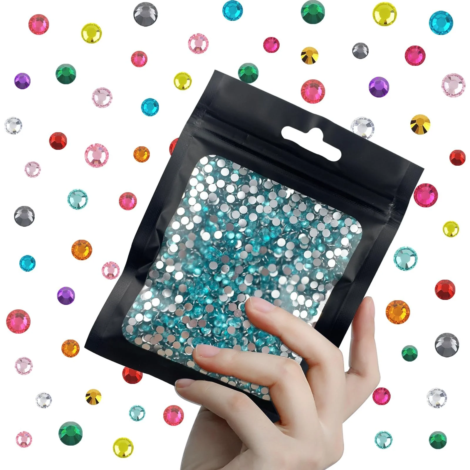 Стразы Кристалл Aquamarine 3 мм, 5000 шт., фото №1