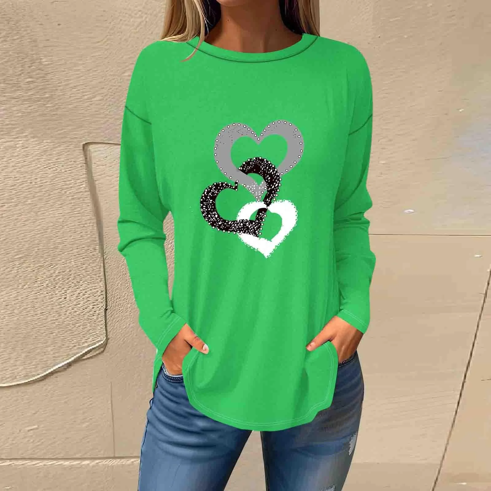 Жіноча Толстовка з довгими рукавами та принтом серця, фото №2