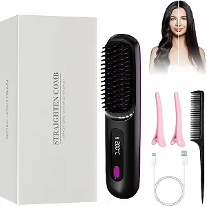 Купити Щітка-випрямляч Eloura Berlin Eloura Portable Brush бездротова з технологією негативних іонів - Фото 1 Щітка-випрямляч Eloura Berlin Eloura Portable Brush бездротова з технологією негативних іонів - Фото 1