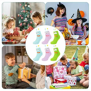 Веселі шкарпетки, 3 пари зимових м'яких шкарпеток synthetic.ua - Фото 1