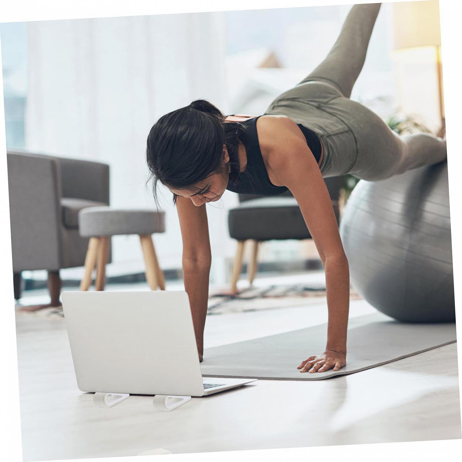 Підставка для ноутбука NUOBESTY, 2 шт, регульована по висоті, для стабільного використання та охолодження, біла, фото №8