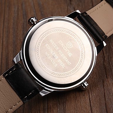 Часы Fenkoo Мужской Бизнес Стиль Двойные Временные Зоны Кожаный Ремешок Кварцевые, фото №4