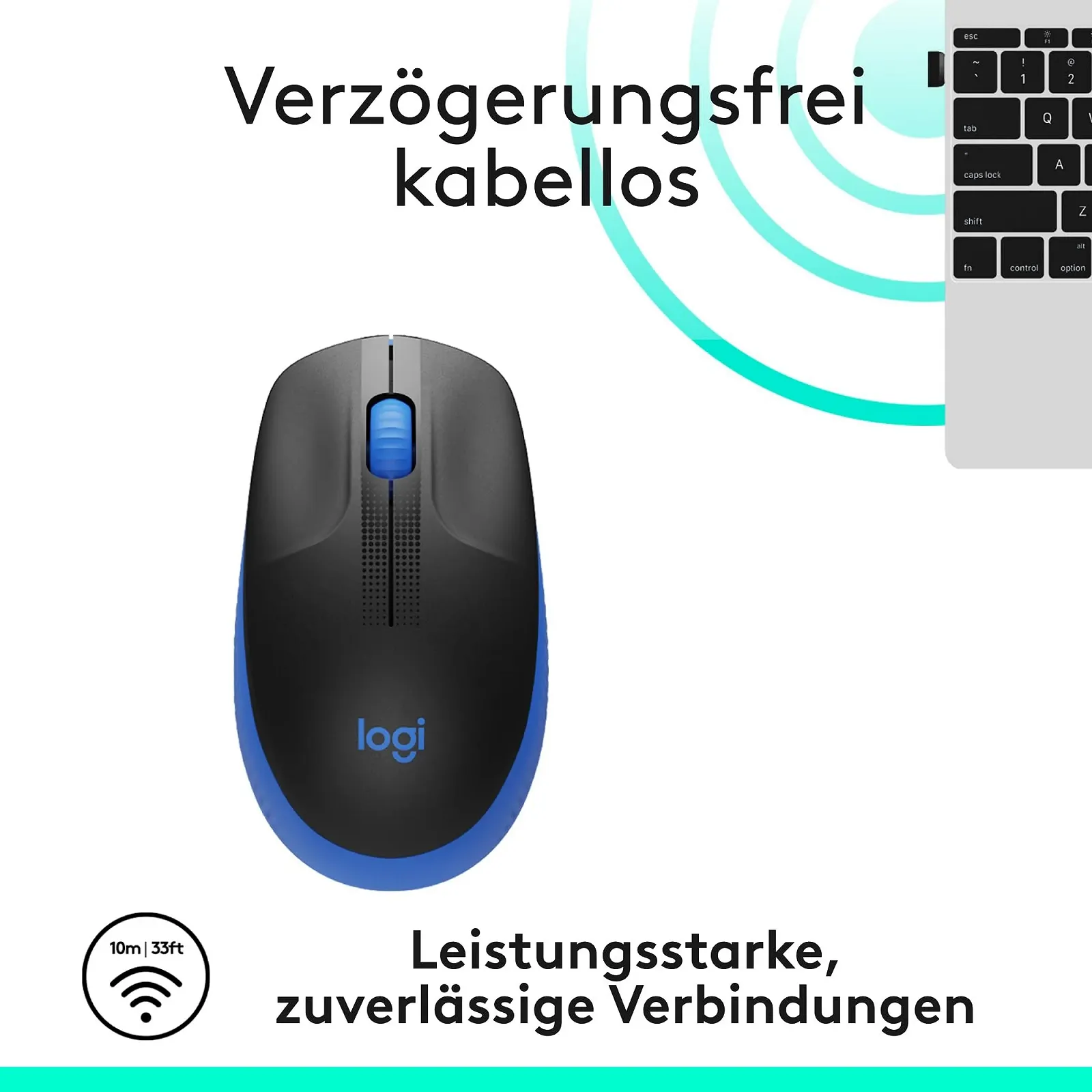 Мышь беспроводная Logitech M190 Синяя, фото №3 Мышь беспроводная Logitech M190 Синяя, фото №3