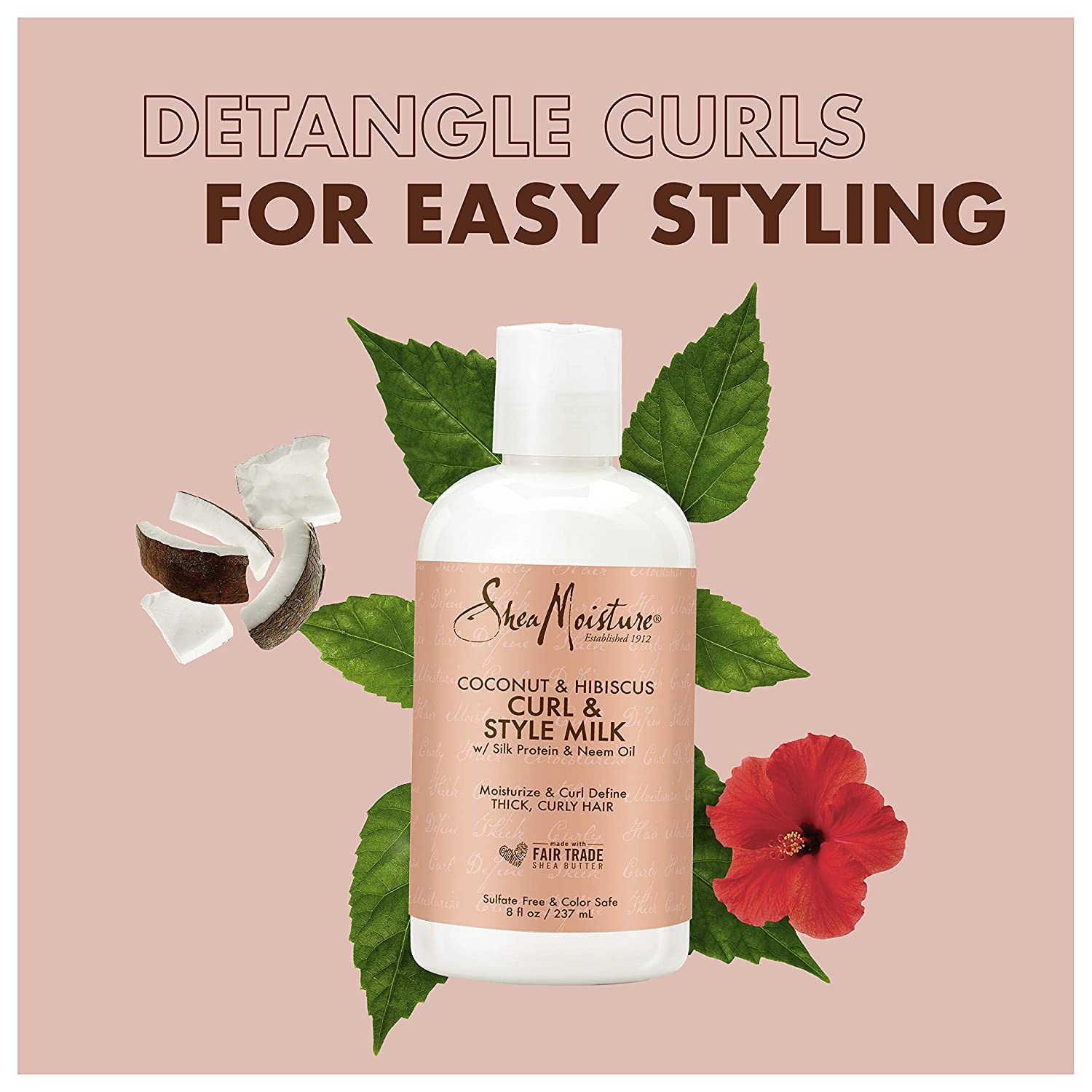 Молочко Shea Moisture Coconut and Hibiscus Curl and Style, фото №3