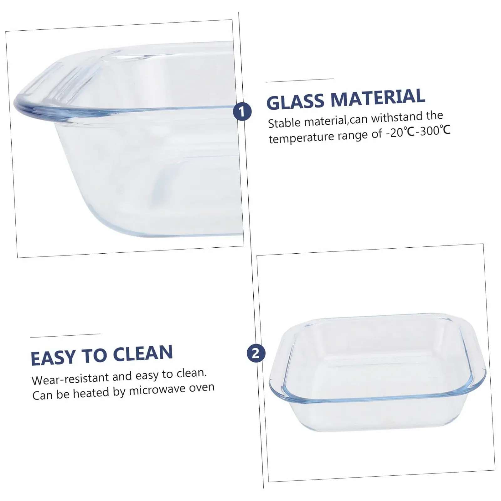Форма для запікання Luxshiny скляна термостійка 1 шт, фото №3