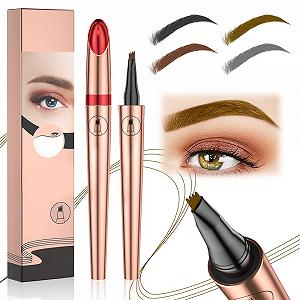 Купити Олівець для брів 3D Waterproof Microblading 2 шт. 4 Fork Tips Tattoo Pen 3D Brow Pencil Micro Eyebrow Long-Lasting Waterproof (Коричневий) - Фото 1 Олівець для брів 3D Waterproof Microblading 2 шт. 4 Fork Tips Tattoo Pen 3D Brow Pencil Micro Eyebrow Long-Lasting Waterproof (Коричневий) - Фото 1