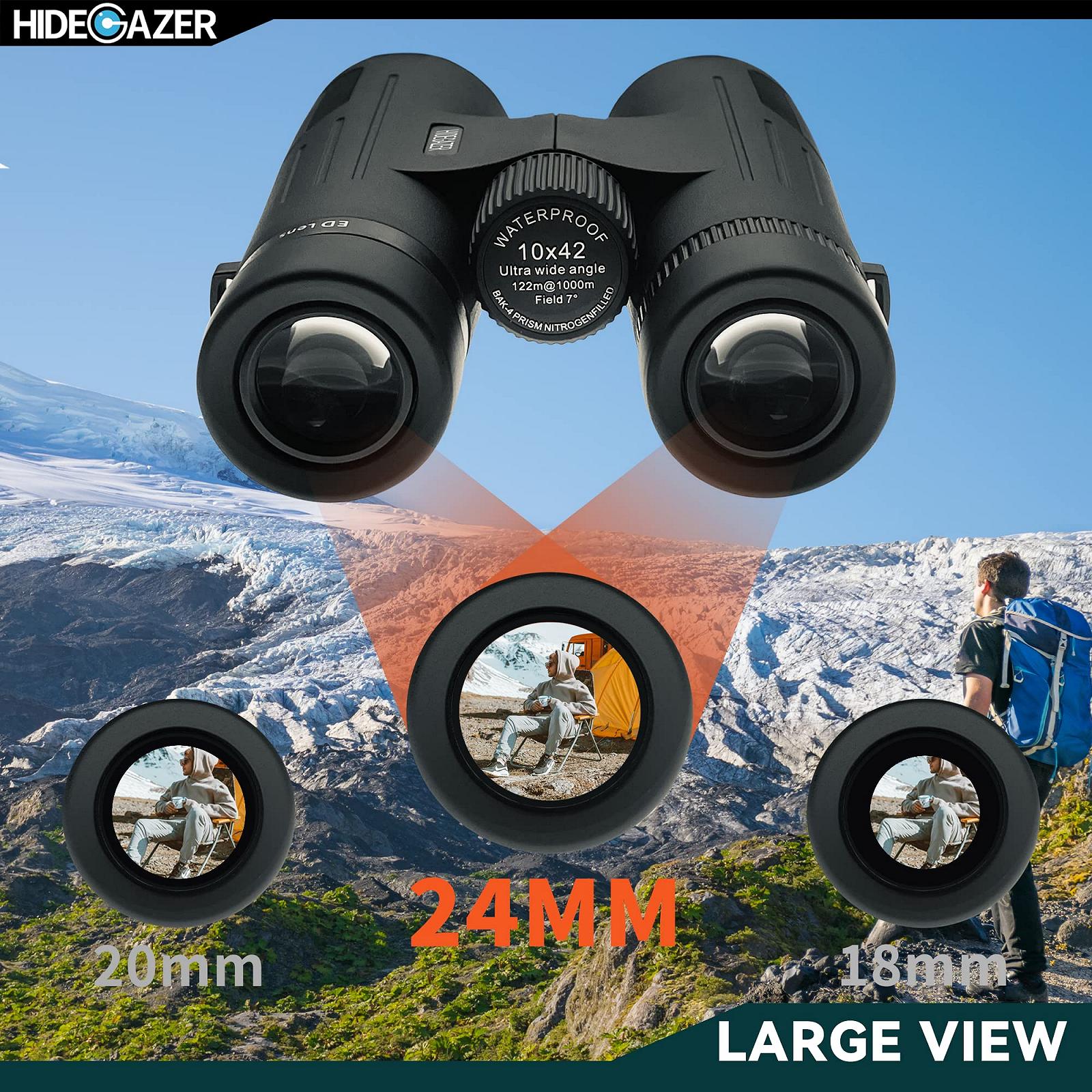 Бінокль Компактний Високої потужності Великого огляду Нічного бачення Перегляд птахів Полювання, фото №7