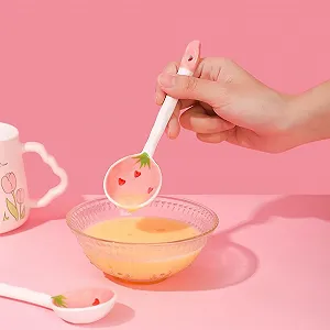 Ложка для эспрессо керамическая Набор 2 шт Ramen Wan Tan Кофе для подачи еды для супа Милые Ess Girls synthetic.ua - Фото 1