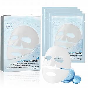 Маска Колагенова для Обличчя (4 шт.) Зволожуюча Нічна, Ефективна Антивікова Ліфтинг-Маска - Фото 1