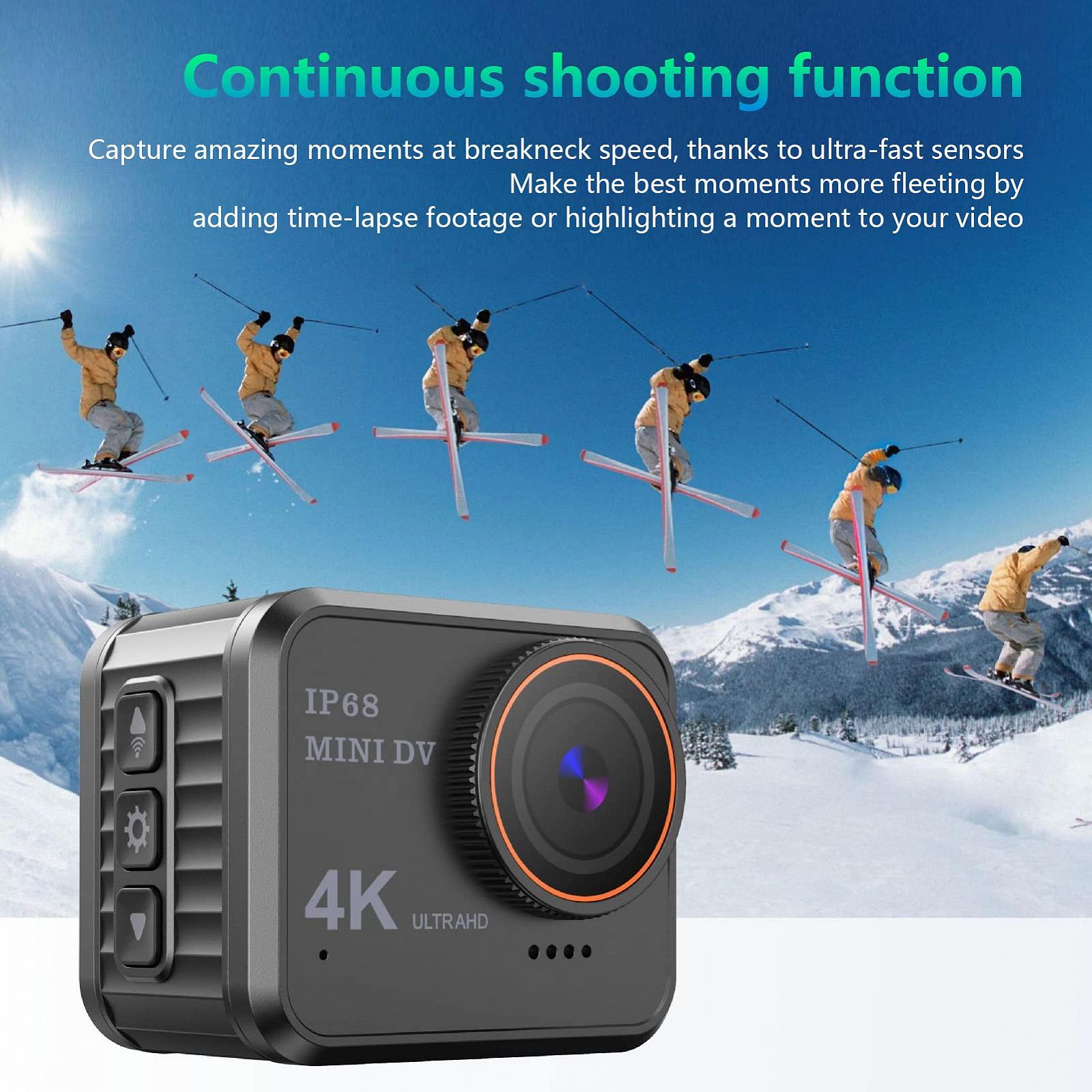Аction Camera VBESTLIFE Ultra HD 4K 60fps 1.54 Inch IPS Display IP68 Waterproof Built-in 128GB Memory, фото №3 Аction Camera VBESTLIFE Ultra HD 4K 60fps 1.54 Inch IPS Display IP68 Waterproof Built-in 128GB Memory, фото №3