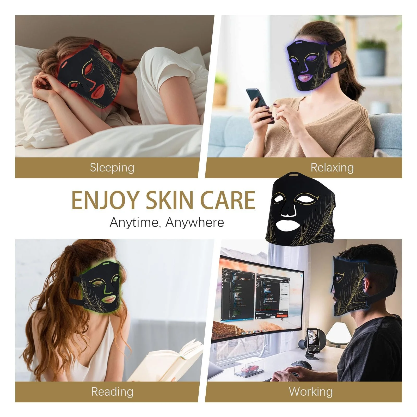 LED Маска Yaskyly для обличчя зі світловою терапією червоним світлом, LED маска для обличчя, фото №8