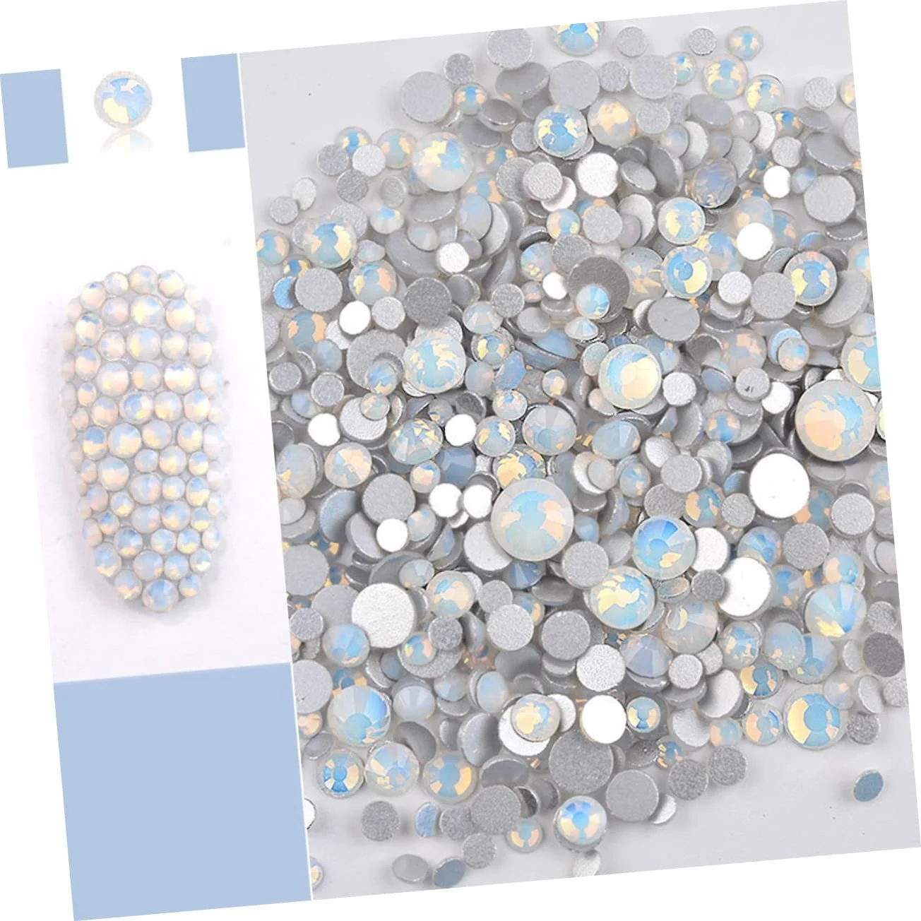 Стрази для нігтів FRCOLOR Набір Різнокольорові, фото №8