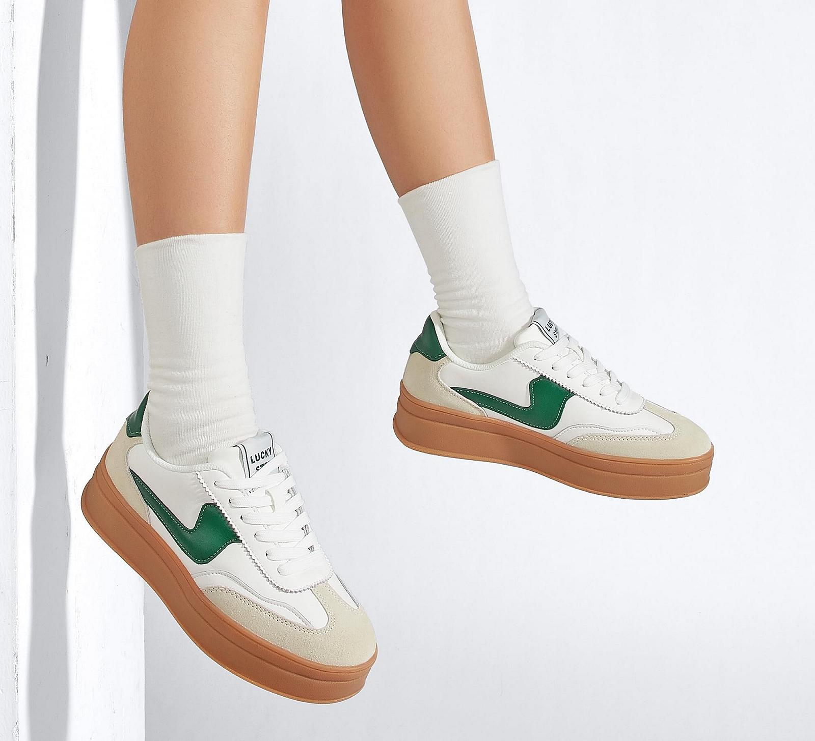 Кросівки на платформі LUCKY STEP Жіночі, Масивні, Модні, на шнурівці для повсякденного носіння та ходьби з деталями швів, фото №6