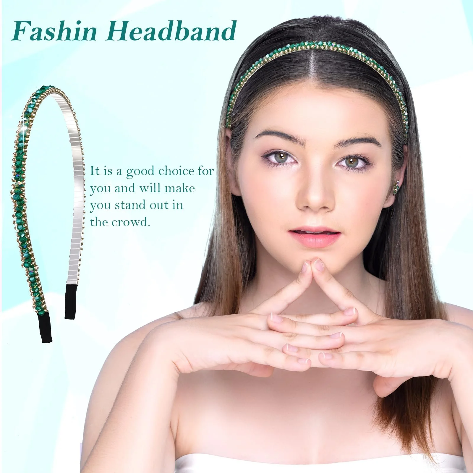 Набір з 4 жіночих обручів для волосся, фото №3