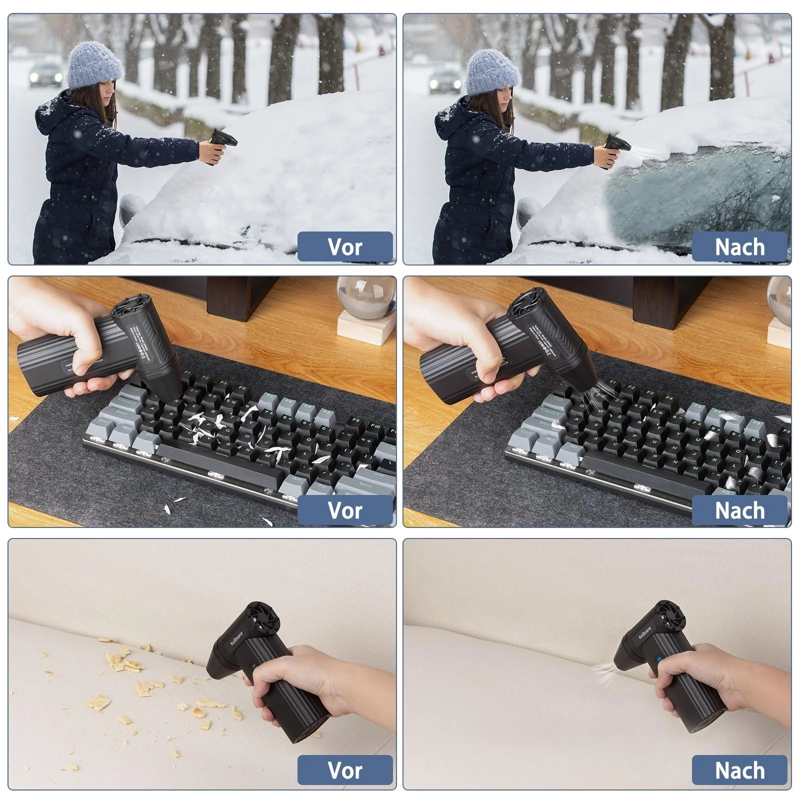 Електрична повітродувка 150,000 RPM 8000 mAh з магнітною насадкою, фото №7