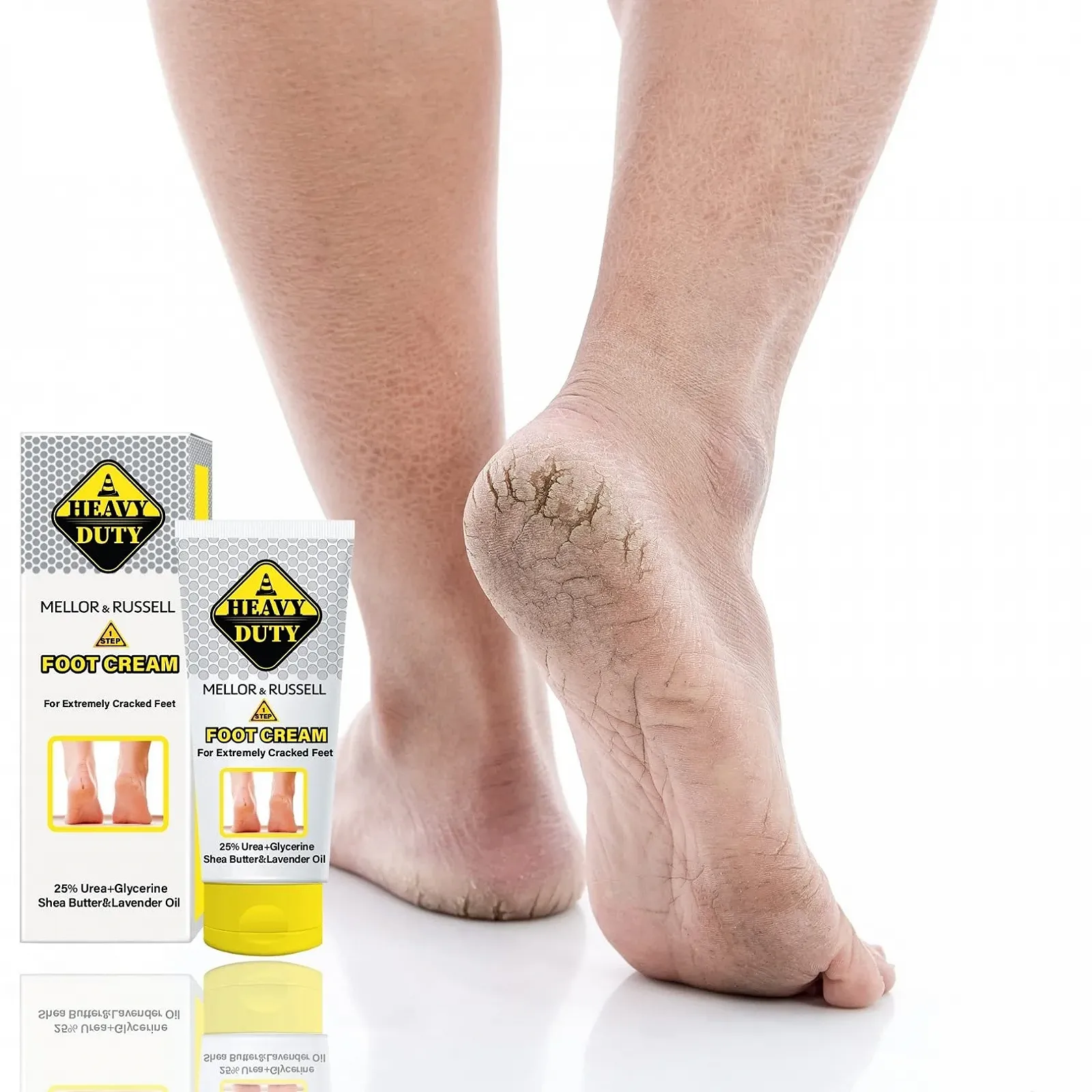 Крем для ног HEAVY DUTY для очень сухой и сильно потрескавшейся кожи, интенсивный уход с 25% мочевины, D-пантенолом, маслом ши и маслом лаванды, 75 мл, фото №2