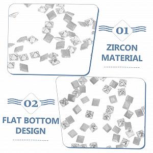 Набір прикрас для нігтів PLAFOPE, 50 шт, плоскі кубічні циркони synthetic.ua - Фото 1