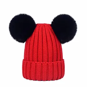 В'язана шапка з помпоном YQHWLKJ для жінок, дітей, дівчаток - Фото 1