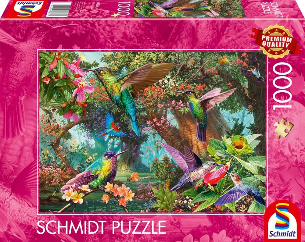Пазл Schmidt Spiele 58869 Colour Play of Hummingbirds 1000 элементов, фото №4