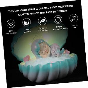 Светильник Housoutil Cute Shell Night Light LED Resin цена на synthetic.ua - Фото 1 Светильник Housoutil Cute Shell Night Light LED Resin synthetic.ua - Фото 1