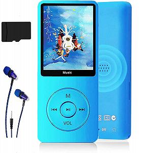 MP3 плеер, 16GB Micro SD Card, ультратонкий, встроенный динамик, просмотр фото, воспроизведение видео, FM-радио, диктофон, чтение электронных книг - Фото 1