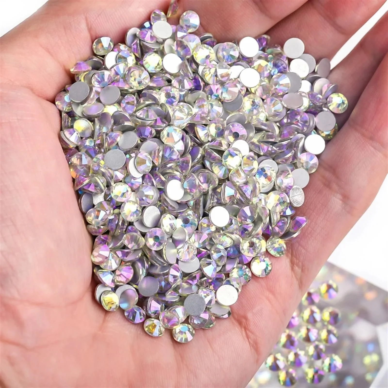 Стразы Светло-розовые стеклянные 3D стразы для дизайна ногтей SS3 SS4 SS5 SS6 SS8 SS10 SS12 SS16 SS20 SS30, 1440 шт., фото №1