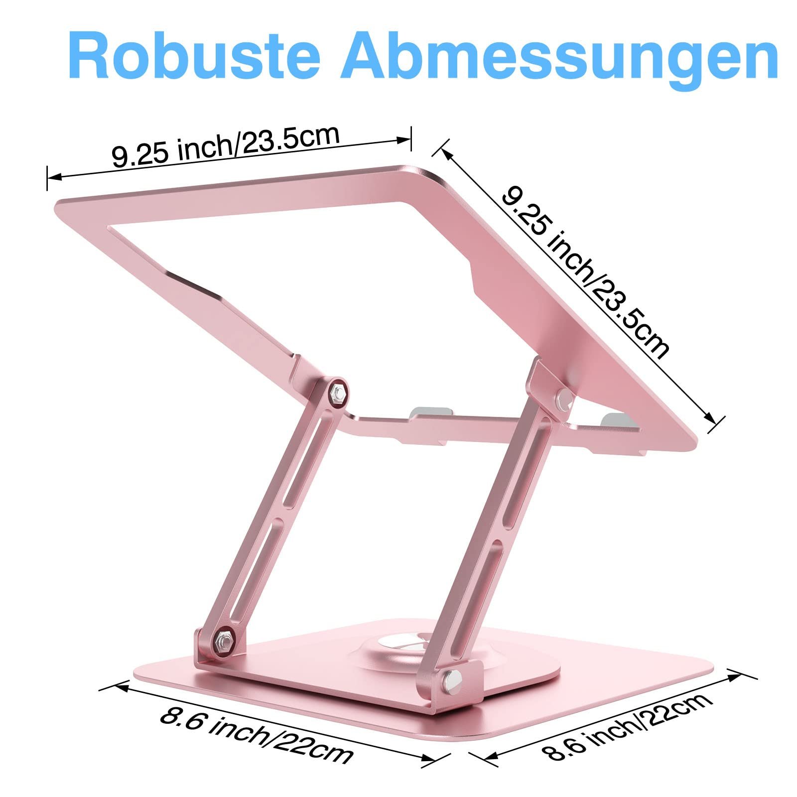 Підставка для ноутбука з круглою основою, що обертається на 360 градусів, ергономічна, фото №8 Підставка для ноутбука з круглою основою, що обертається на 360 градусів, ергономічна, фото №8