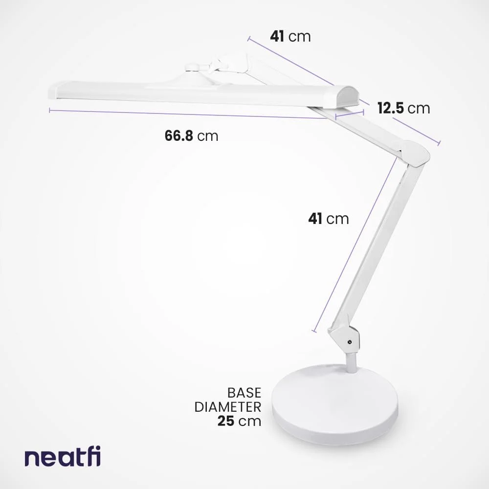 Настільна лампа Neatfi LED 3500 люмен 45 Вт 26 дюймів Wide Shade (White), фото №7