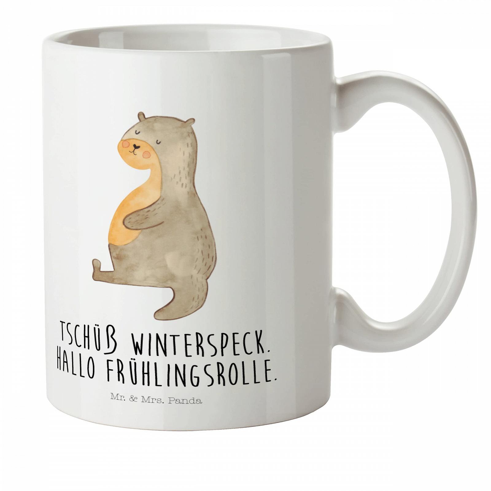 Дитяча чашка Mr. & Mrs. Panda Видра Животик Пластикова Чашка, фото №1