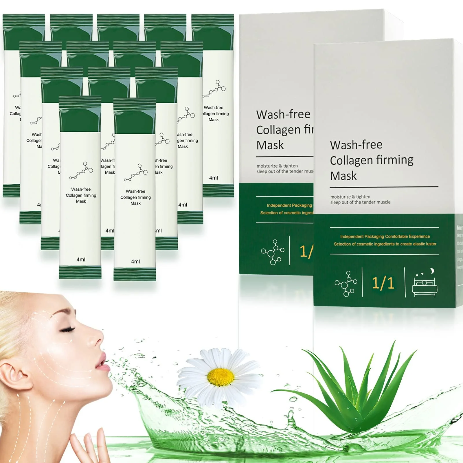 Маска для лица Collagen Firming, 40 шт, фото №1