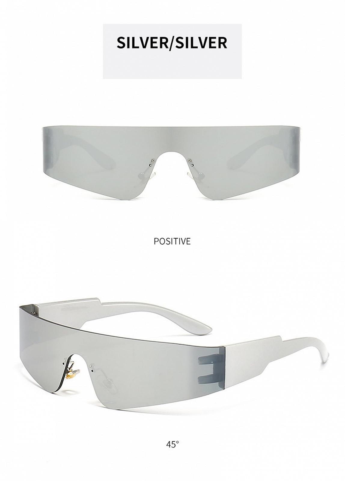 Сонцезахисні окуляри Zundo Y2k без оправи, панк, ретро, чорний, синій, сріблястий, фото №8 Сонцезахисні окуляри Zundo Y2k без оправи, панк, ретро, чорний, синій, сріблястий, фото №8