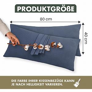 Наволочка Terra Beds 40 x 80 см (набор из 2), хлопковый трикотаж, 160 г/м

, Oeko-Tex certified, антрацитовый серый synthetic.ua - Фото 1