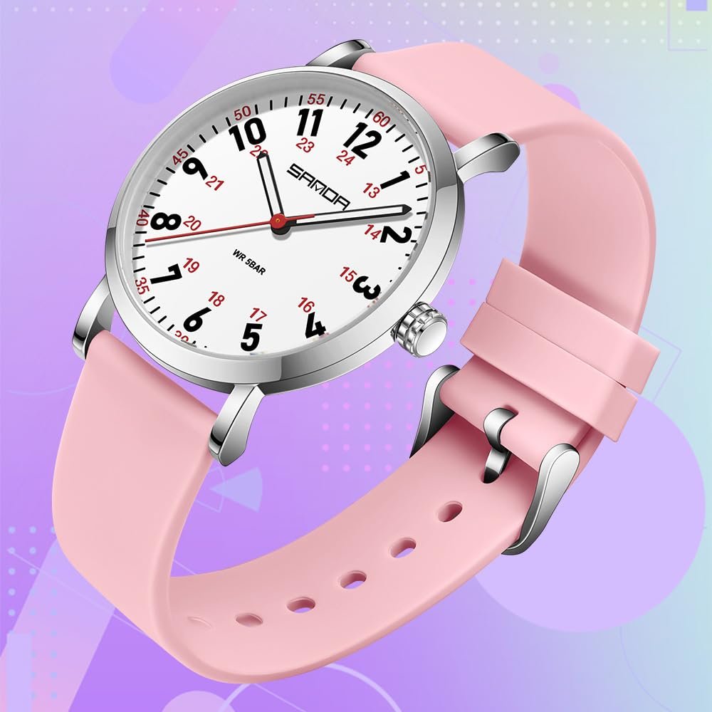 Женские Часы Forrader Кварцевые Аналоговые Водонепроницаемые Модные Повседневные с Силиконовым Ремешком, фото №4