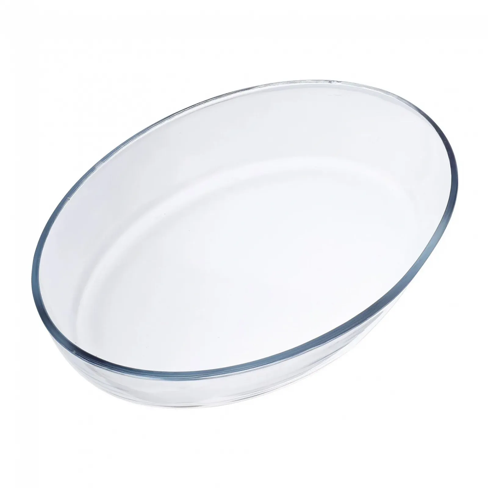 Форма для запікання Heat Resistant Glass 1,6 л овальна з гладкими краями Crystal Clear, фото №1