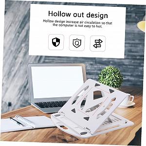 Подставка для ноутбука Вращающаяся NOLITOY Белый с увеличенным теплоотводом Прочный держатель Эргономичный экранный подъемник Прочный и термостойкий для комфортной работы за столом synthetic.ua - Фото 1