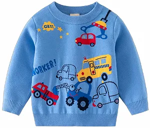 Свитер DHASIUE Детский для мальчика, с длинными рукавами, Рождественский, Повседневный, Мультяшный, для школы, Возраст 2-7 лет, Размер 92-122 - Фото 1