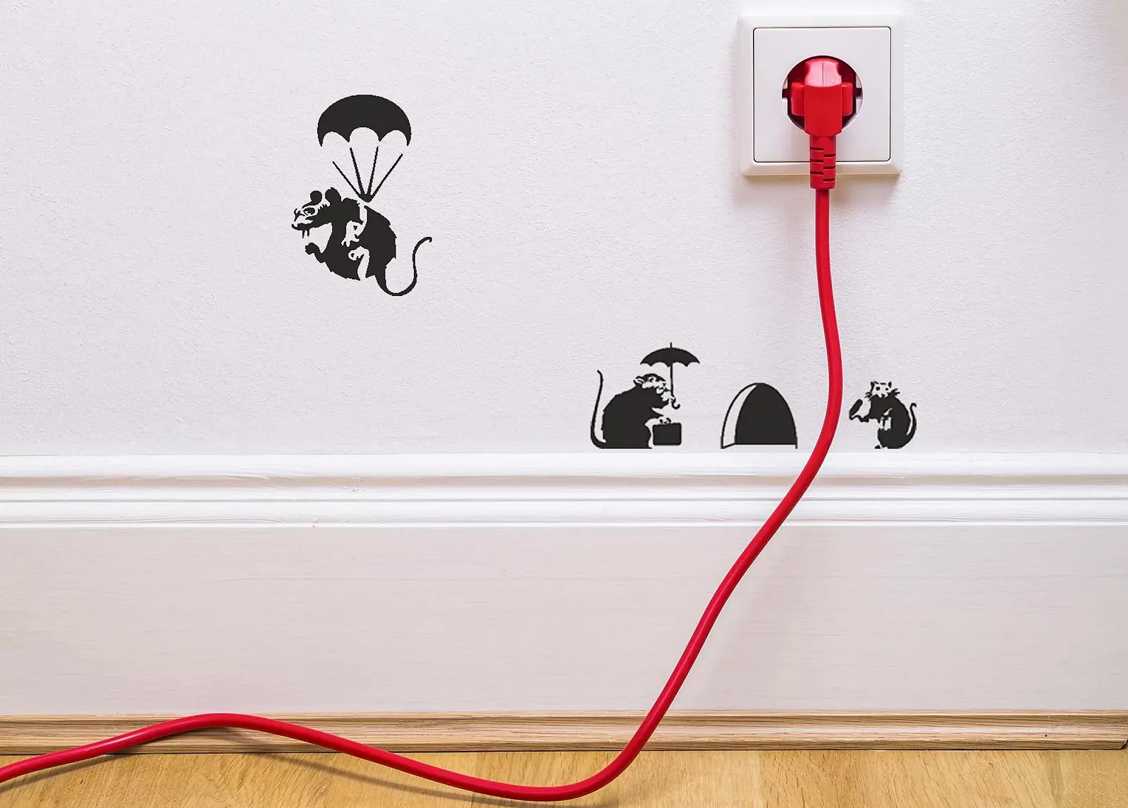 Наклейка на стіну Banksy Set 3 шт 11 х 5 см, фото №3