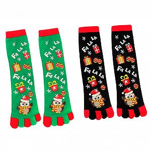 Шкарпетки з пальцями Healeved Різдвяний пакунок, 2 пари - Фото 1