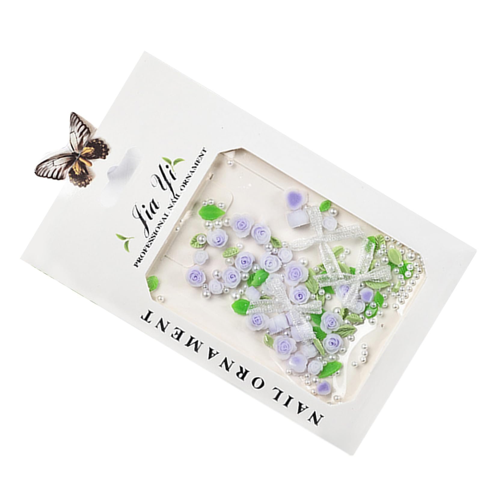 3D Квітка Перлини Троянда Манікюрні прикраси для нігтів, фото №4