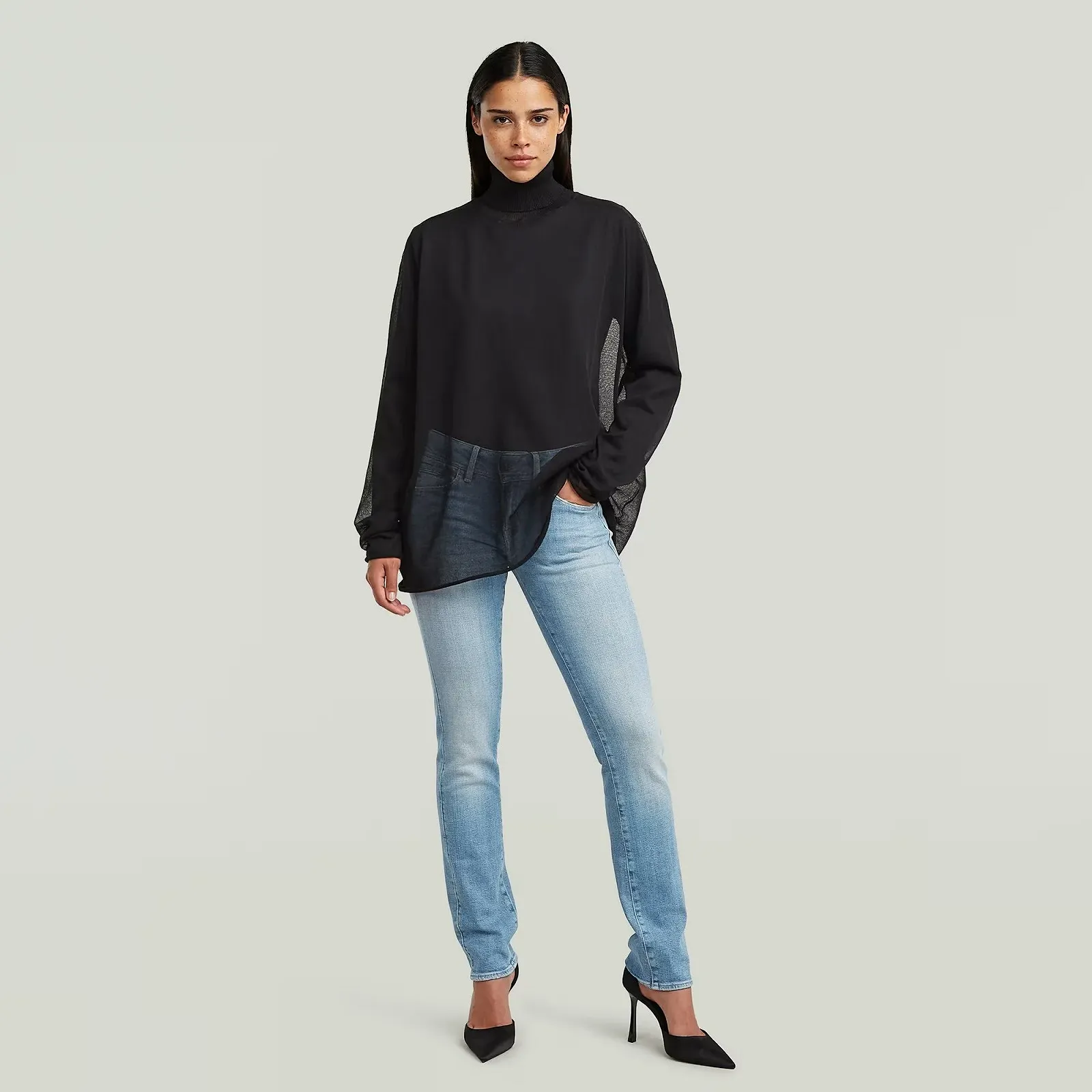 Жіночий светр G-Star RAW Sheer Loose Turtle Knitted Sweater - S, фото №6 Жіночий светр G-Star RAW Sheer Loose Turtle Knitted Sweater - S, фото №6