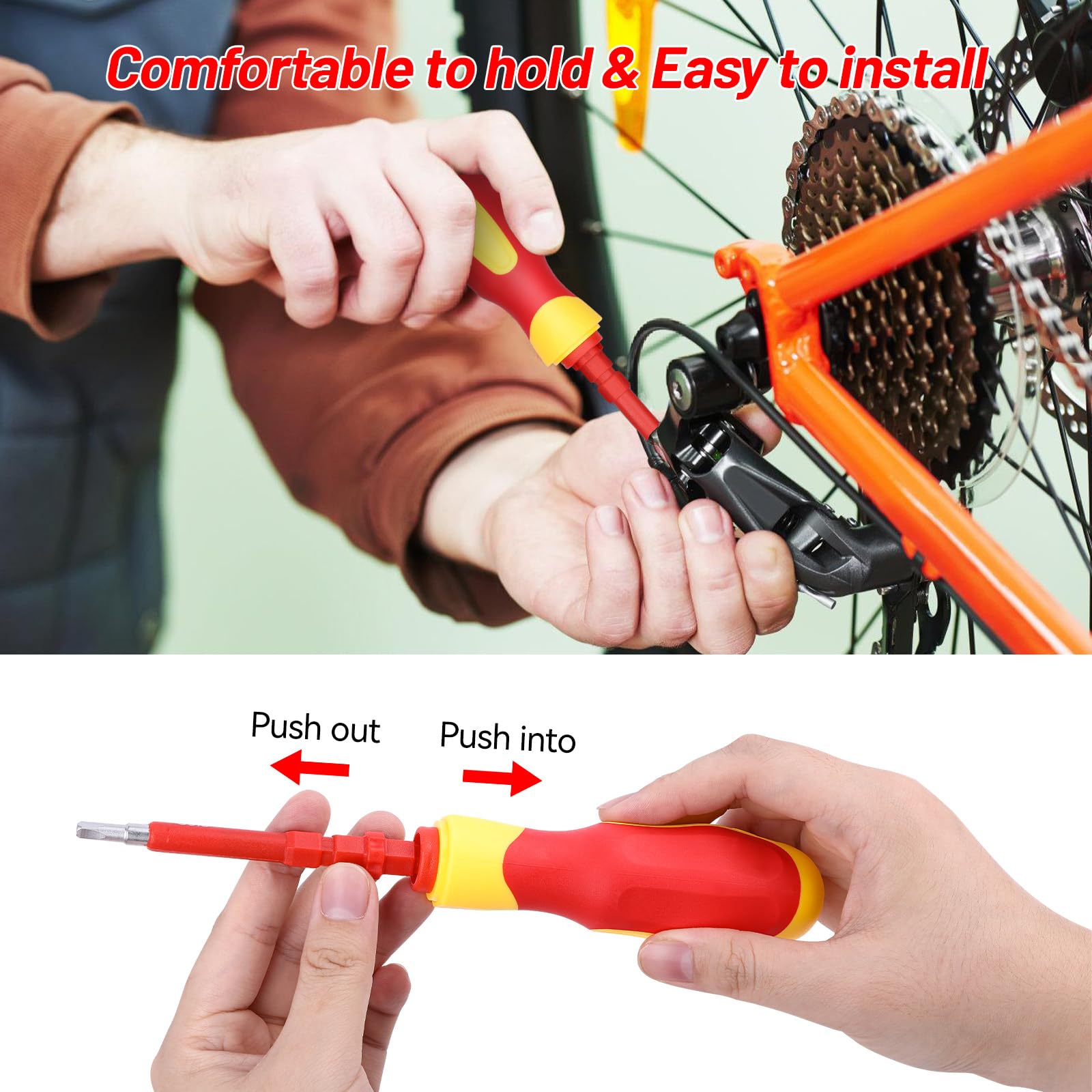 Набір викруток QTY 26-Piece Insulated Screwdriver Voltage Tester Slotted & PH & PZ Set Electrician, фото №5