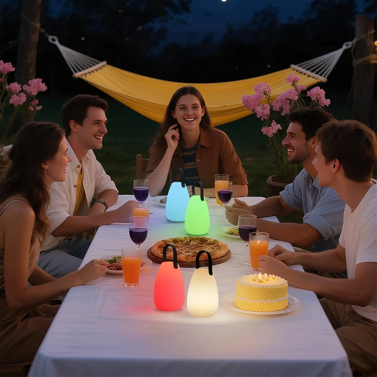 Настільна лампа LED Акумуляторна IP44 USB-C RGB 14 x 20 см 2 шт, фото №7